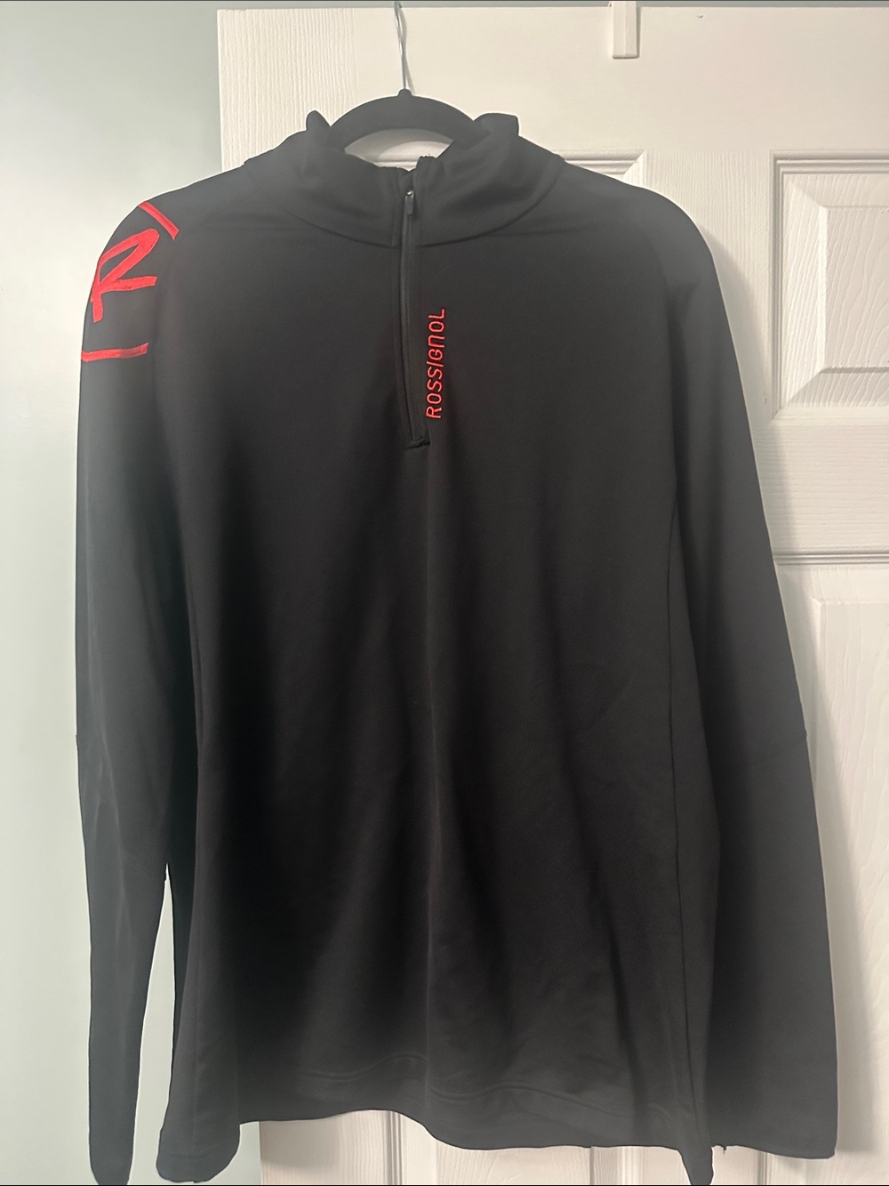 Rossignol Black Pullover with Red Logo Accents